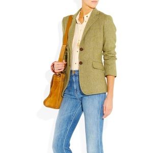 Grass green Hacking Jacket in Herringbone size 8